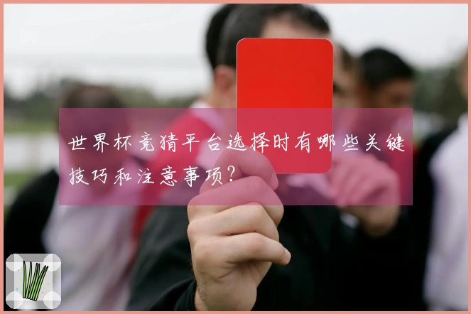 世界杯竞猜平台选择时有哪些关键技巧和注意事项？