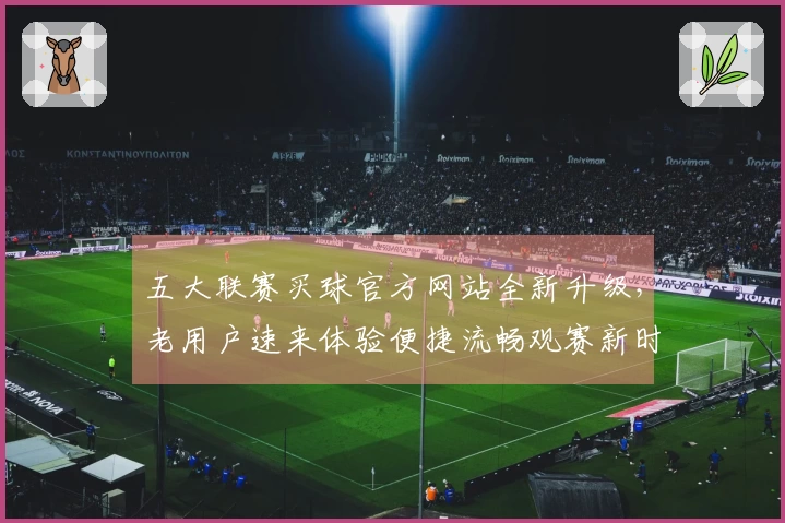 五大联赛买球官方网站全新升级，老用户速来体验便捷流畅观赛新时代
